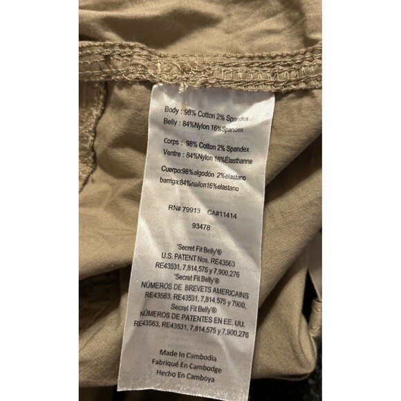 Motherhood Maternity Women’s Taupe Shorts Size Large Secret Fit Body /Pockets - Picture 4 of 7